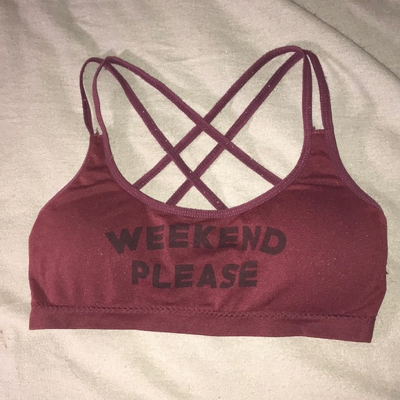 free press Other - ‘Weekend please’ cross back sports bra